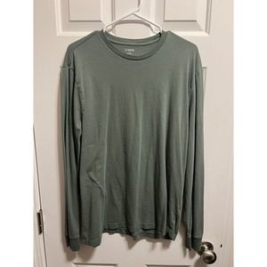 J Crew Knit Goods Shirt Blue Slim Long Sleeve Mens Small Cotton Soft Made Canada